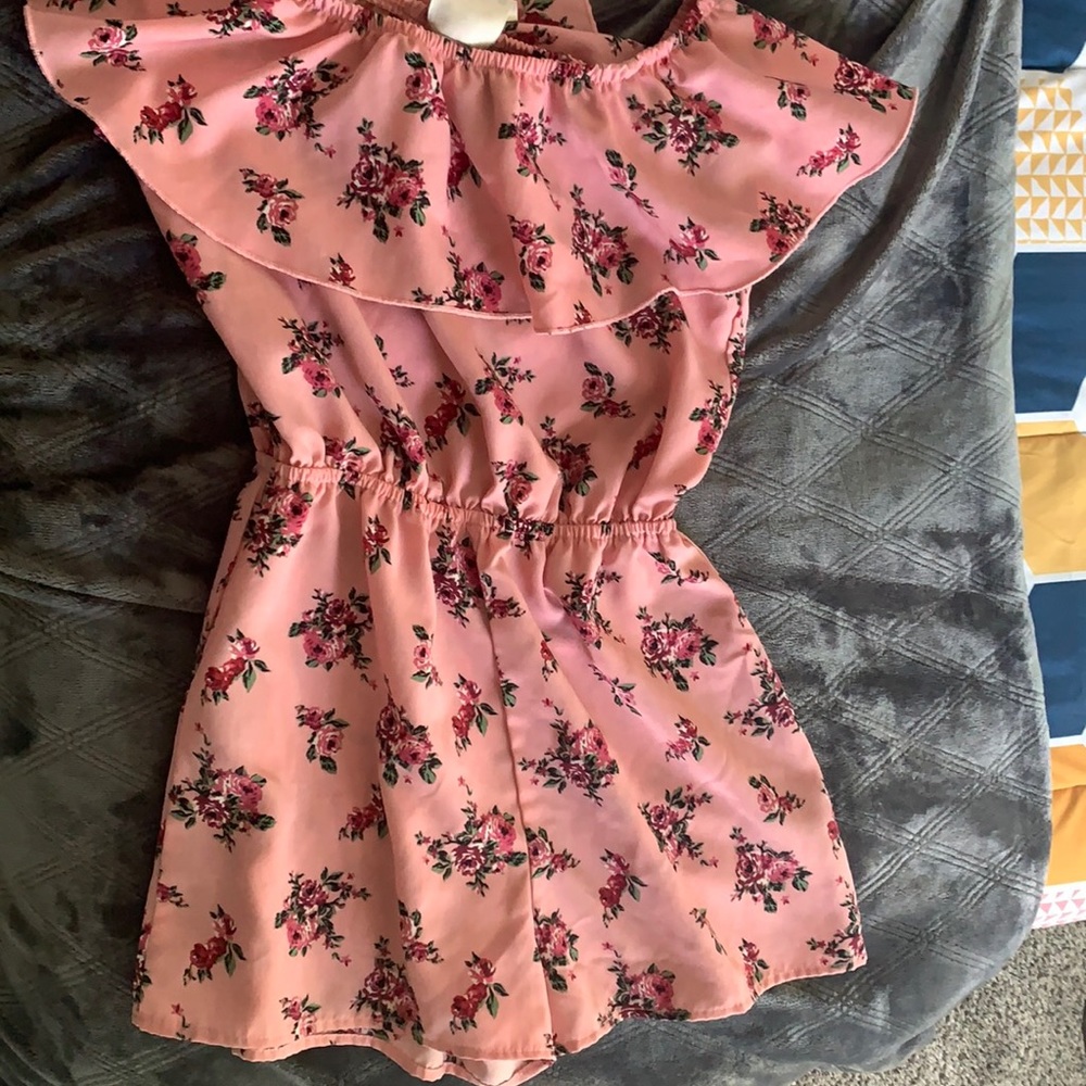 Pink flower Womper